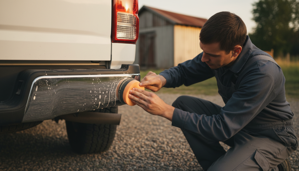 Your Guide to Auto Car Detailing Near Me in Marion County 2 technician performing professional car detailing on a truck in Marion County