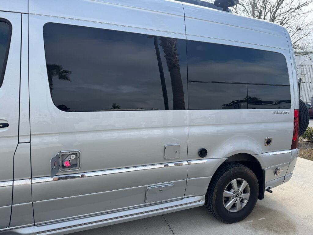 side-by-side of oxidized versus polished car hood after exterior car detail