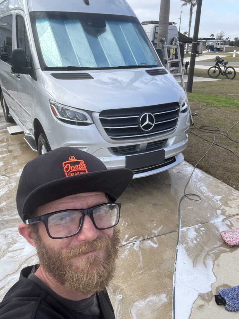What Ocala Drivers Should Look for in Detailing Shops Near Me 1 technician performing paint correction at one of the top detailing shops near me in Ocala FL